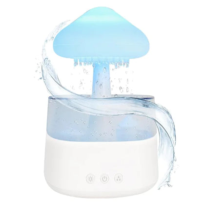 Humidificador de aire con nube de lluvia en forma de hongo